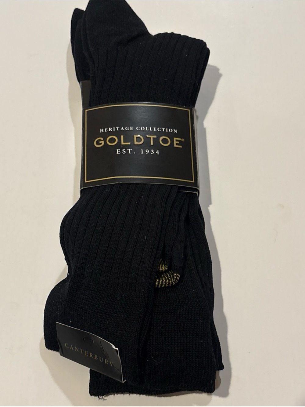 Gold Toe 794S Canterbury Men’s Crew Dress Socks - 3 Pack  NEW black